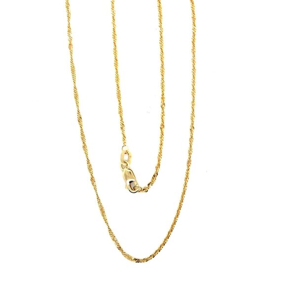 14K Yellow Gold Twisted Chain - Picture 1 of 5